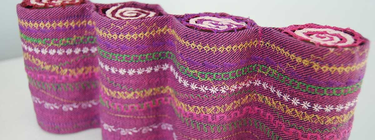 Machine emboirdery work by graduate Vicky O'Leary