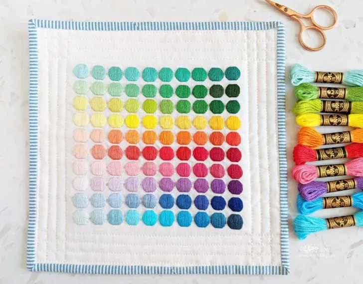 100 Satin Stitch Dots Project by Carina Envoldsen-Harris