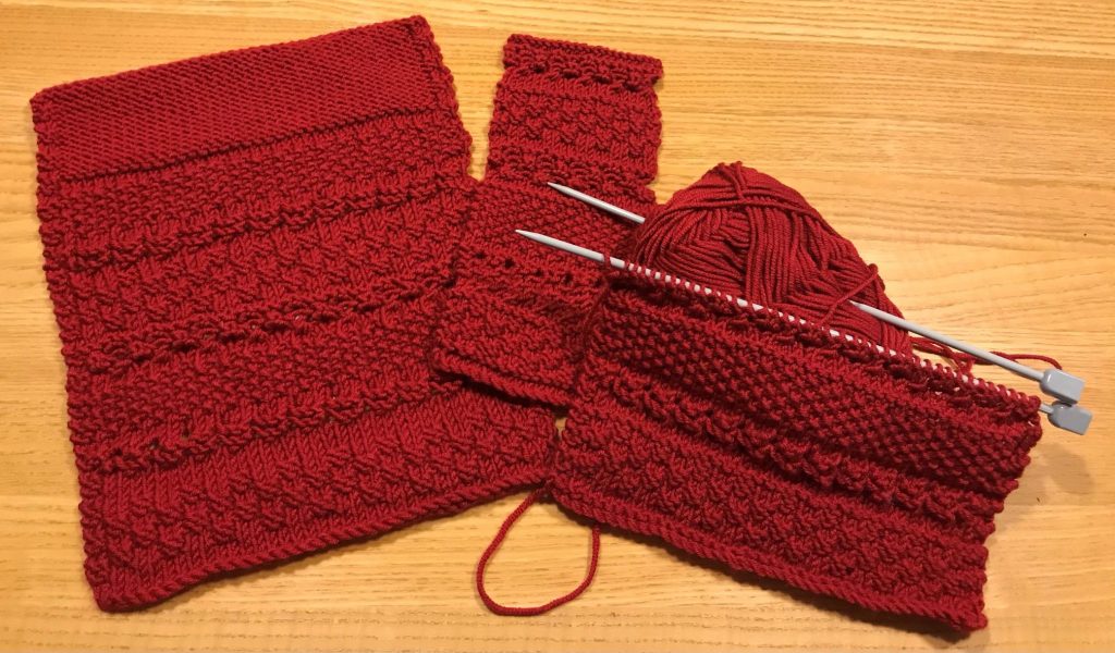 Knitting samples and design by Susan Rorison