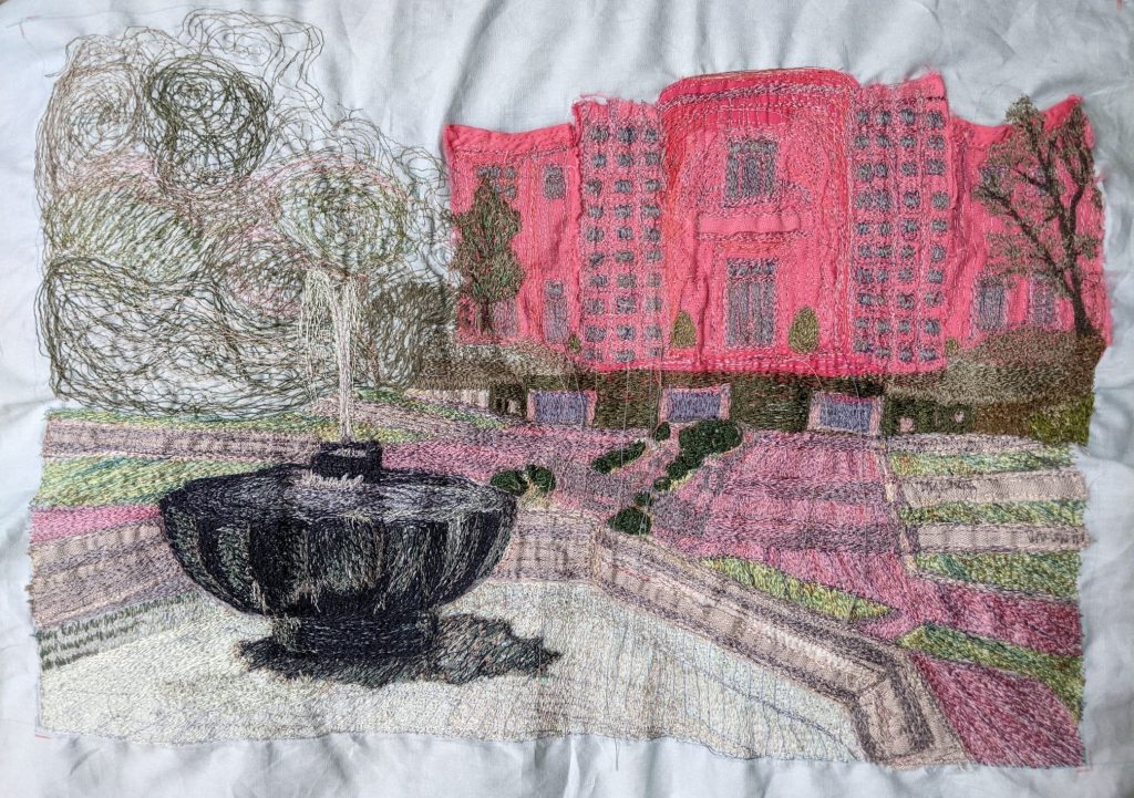 Helen Vick, bursary finalist, machine embroidery