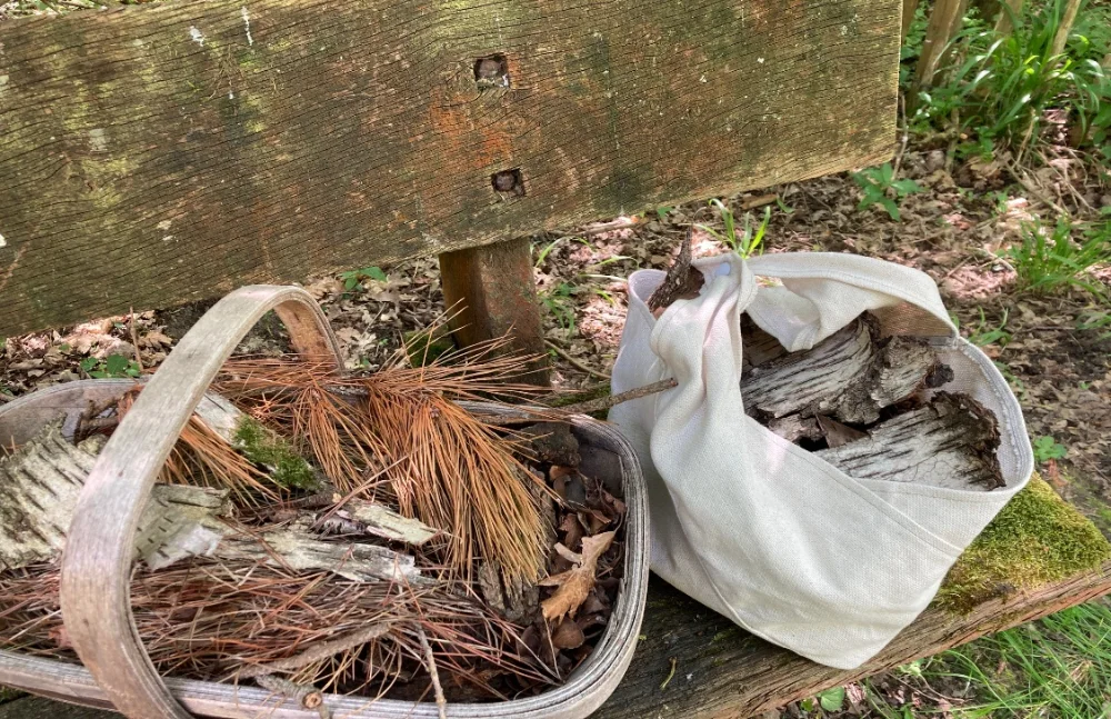 Foraged treasures collected by artist Caroline Hyde-Brown to be used on in her artwork.