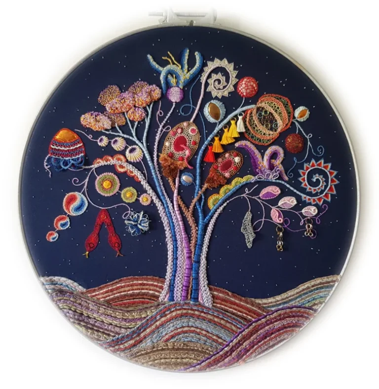 Crewelwork embroidery by Maia O'Neill