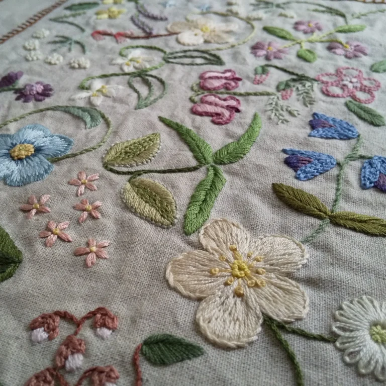 Noriko Livingstone's embroidery in bloom. An interview with the School of Stitched Textiles