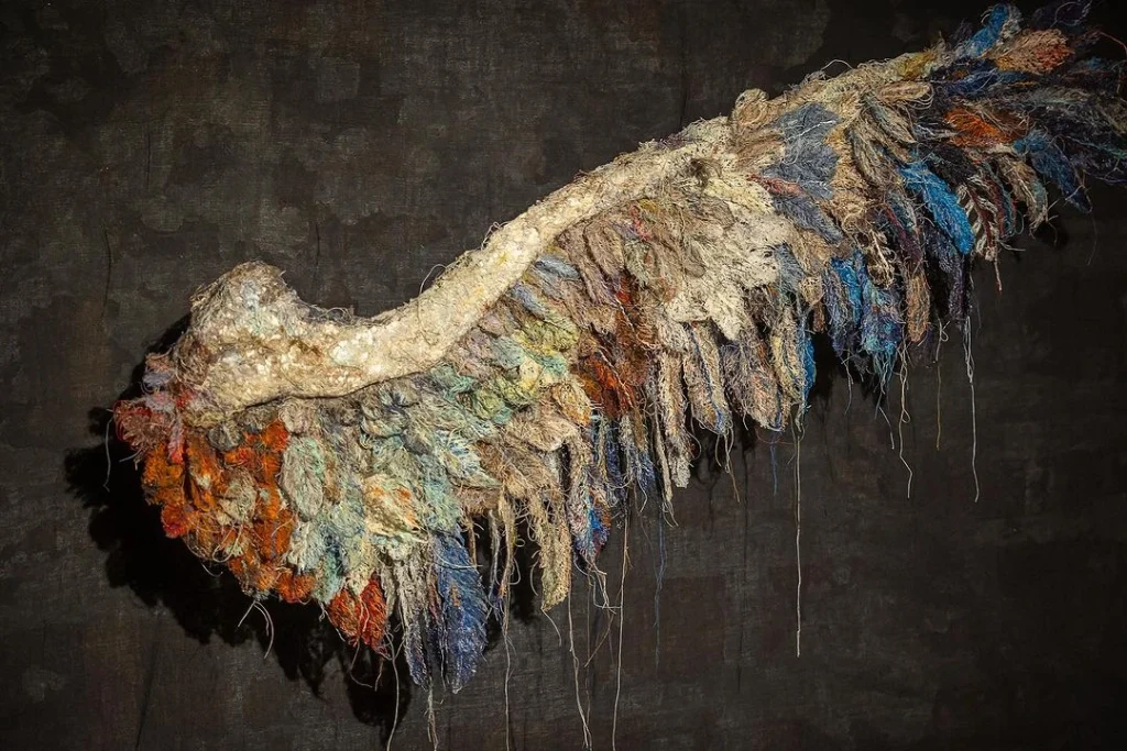 Textile sculptural artwork by Carola van Dyke