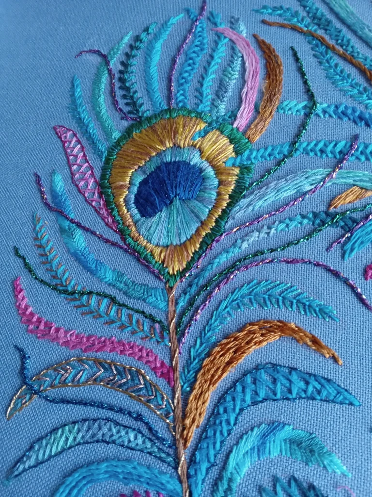 A hand embroidery design by graduate Judith Williams