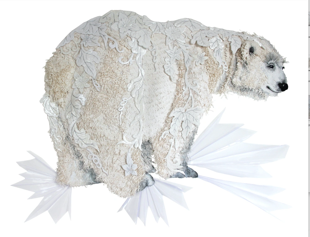 Ice bear by textile artist, Karen Nicol