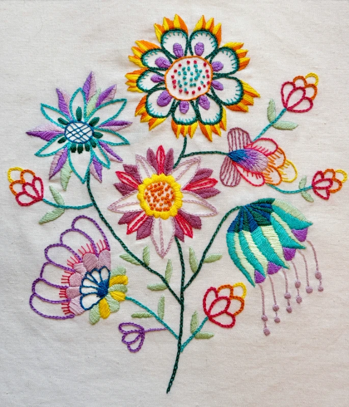 8WT Anna Maria Perry Tokoriki Embroidery Sampler