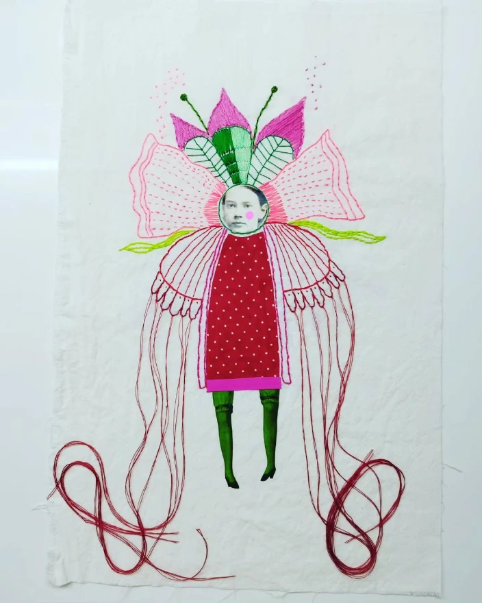 Abstract expressions, textile artwork by Margarita Brum