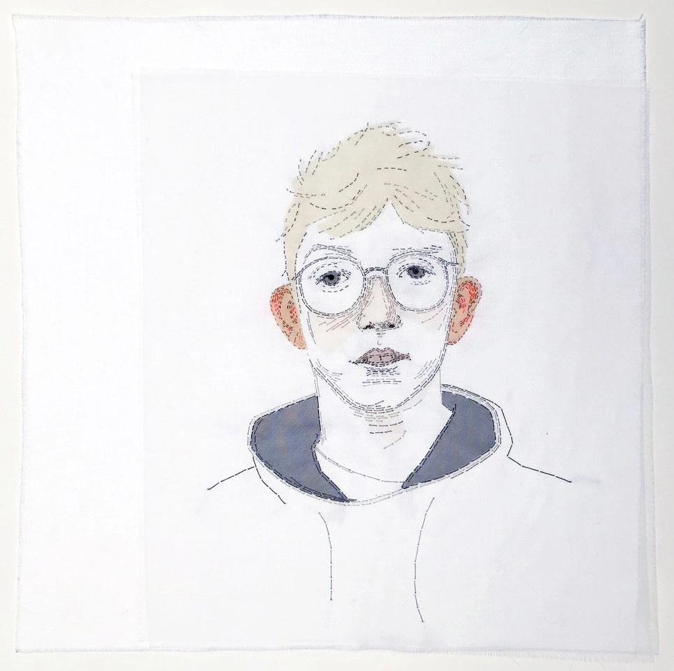 hand stitched portrait by Emily Jo Gibbs