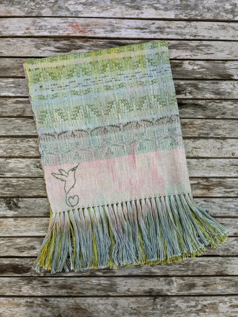 Woven textile artwork by bursary finalist Kathryn Tomasetti