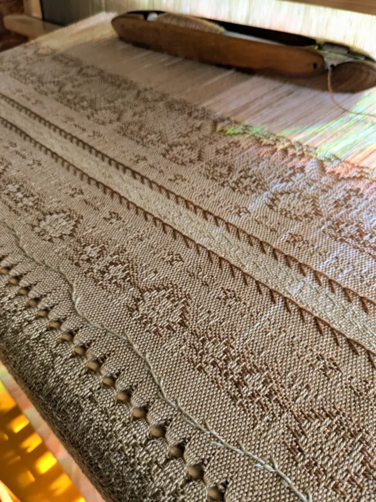 Woven textile artwork by bursary finalist Kathryn Tomasetti