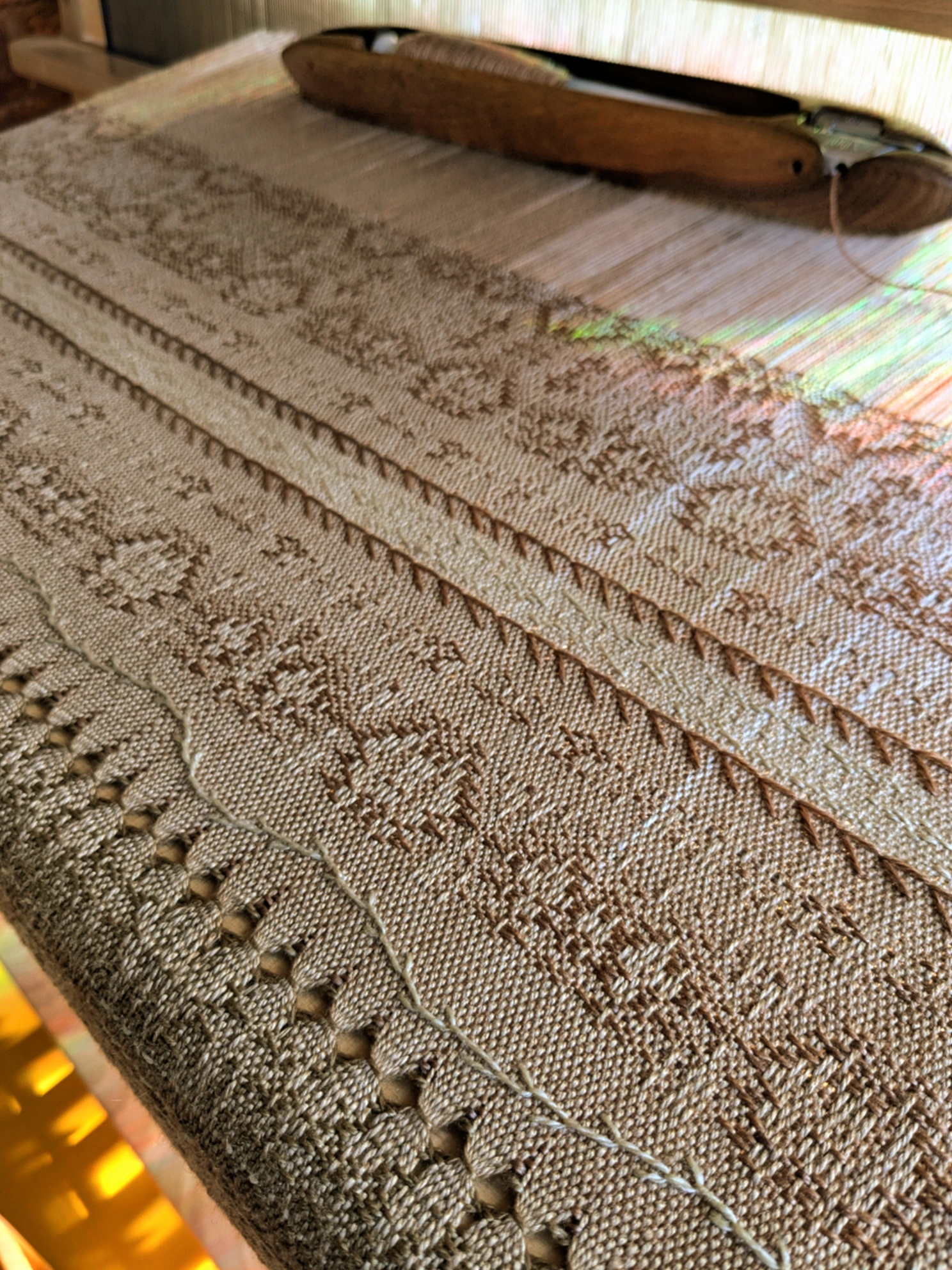 Woven textile artwork by bursary finalist Kathryn Tomasetti