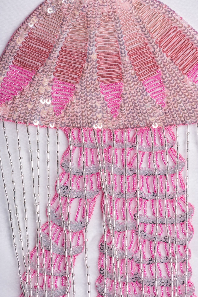 Embroidery work by Jess Pile one of the authors of The Art of Couture Embroidery