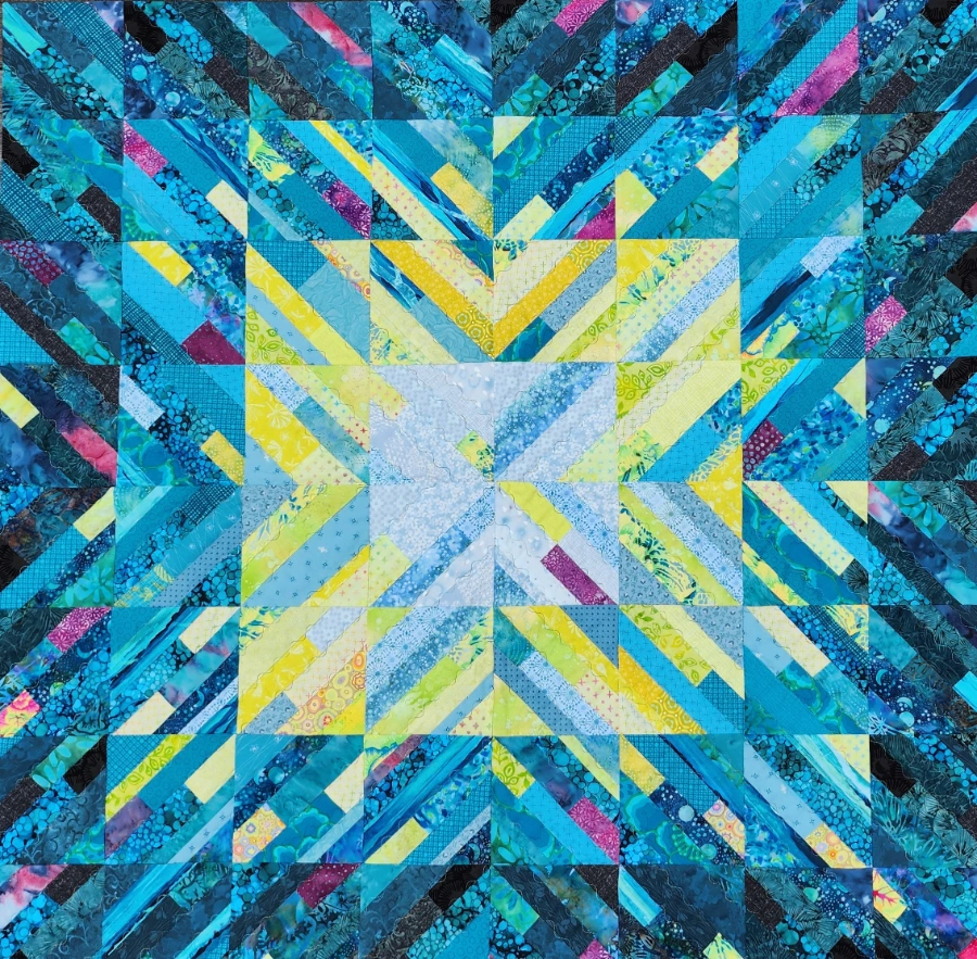 Explosion design by patchwork graduate Lyn White