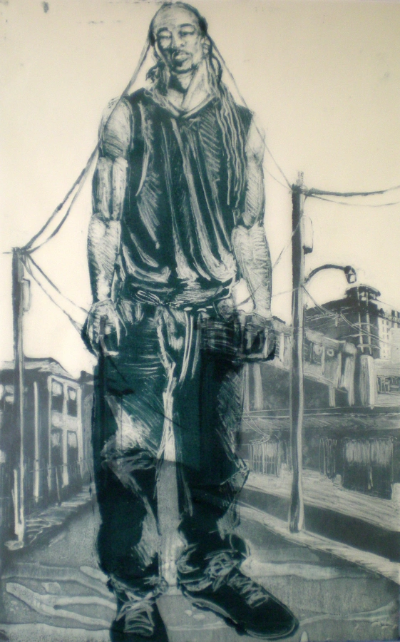 Incredible fibre art portrait by Kandy G Lopez