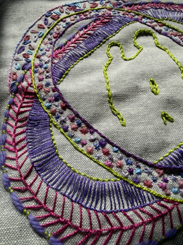 hand Embroidery course woek by Brooke Booth