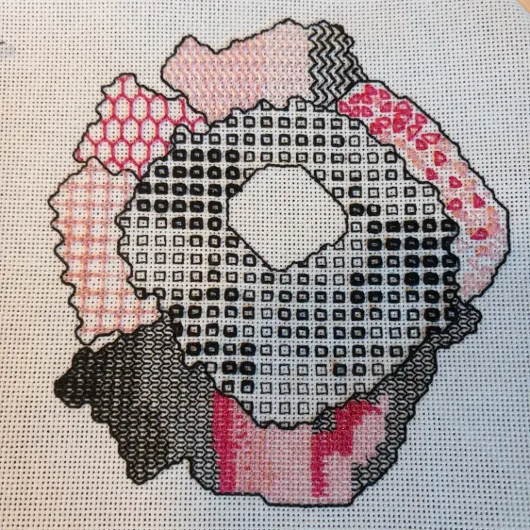Blackwork embroidery by Rachel Ball