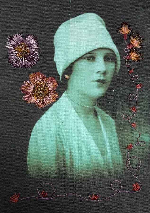The Unknown Lady Stitched Photograph by Victoria Merness