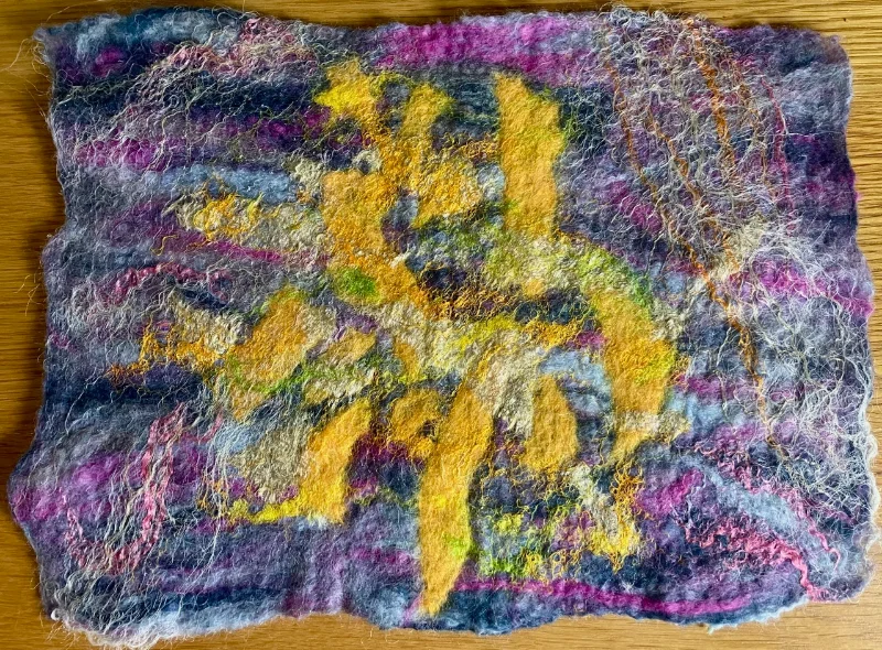 Needle felting technique, by SST Skill Stage 2 graduate Wendy Sellers