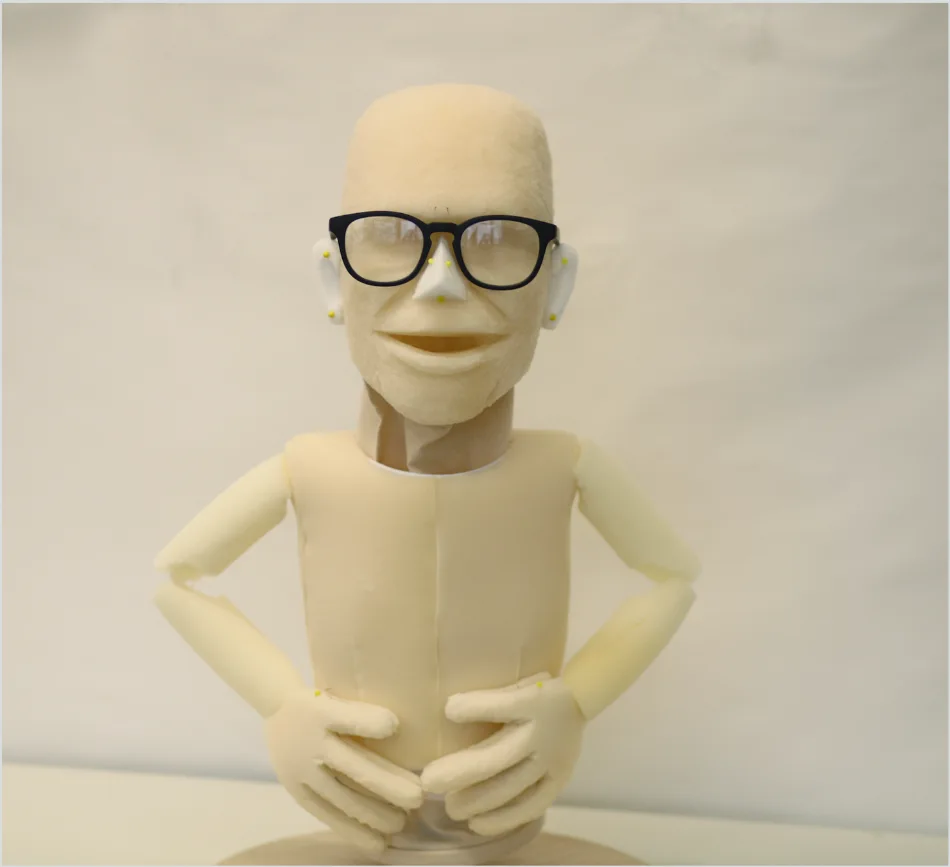 Foam sculpture textile puppet making by Daniel Byrne
