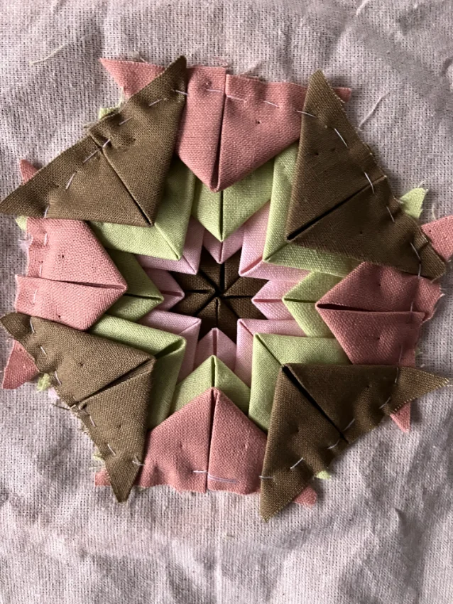 Patchwork sample by Sarah Crowe - first pieced block